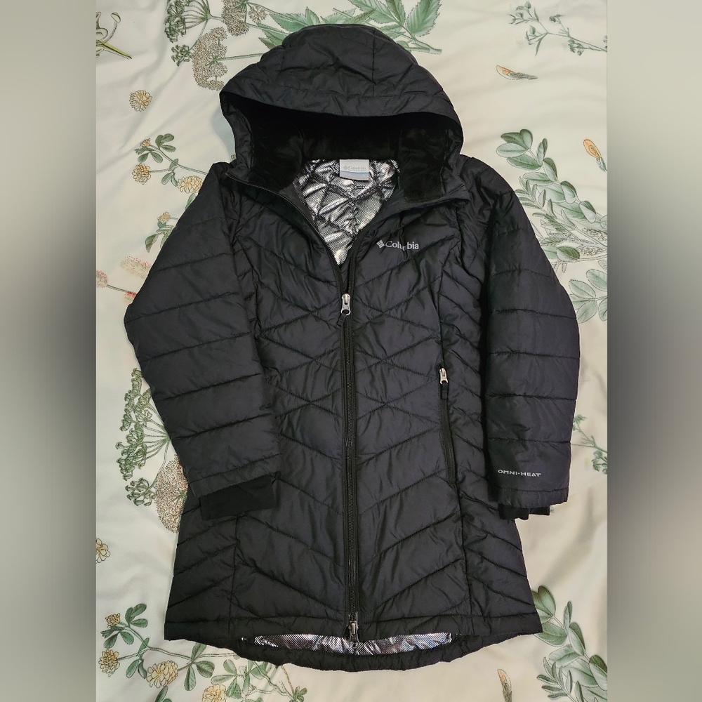 Columbia Black Quilted Coat with Hood
